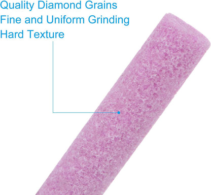 32 Pcs Diamond Chainsaw Sharpener 7/32 Inch High Hardness Sharpening Stone Polishing Chainsaw Sharpening Kit Grinding File Tool for Chain Saw Stone Jewelry Wood, Pink(5mm)
