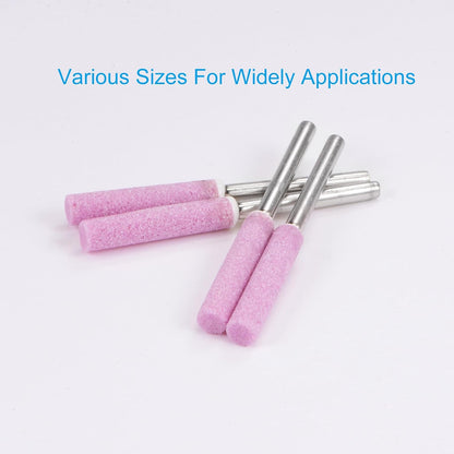 32 Pcs Diamond Chainsaw Sharpener 7/32 Inch High Hardness Sharpening Stone Polishing Chainsaw Sharpening Kit Grinding File Tool for Chain Saw Stone Jewelry Wood, Pink(5mm)