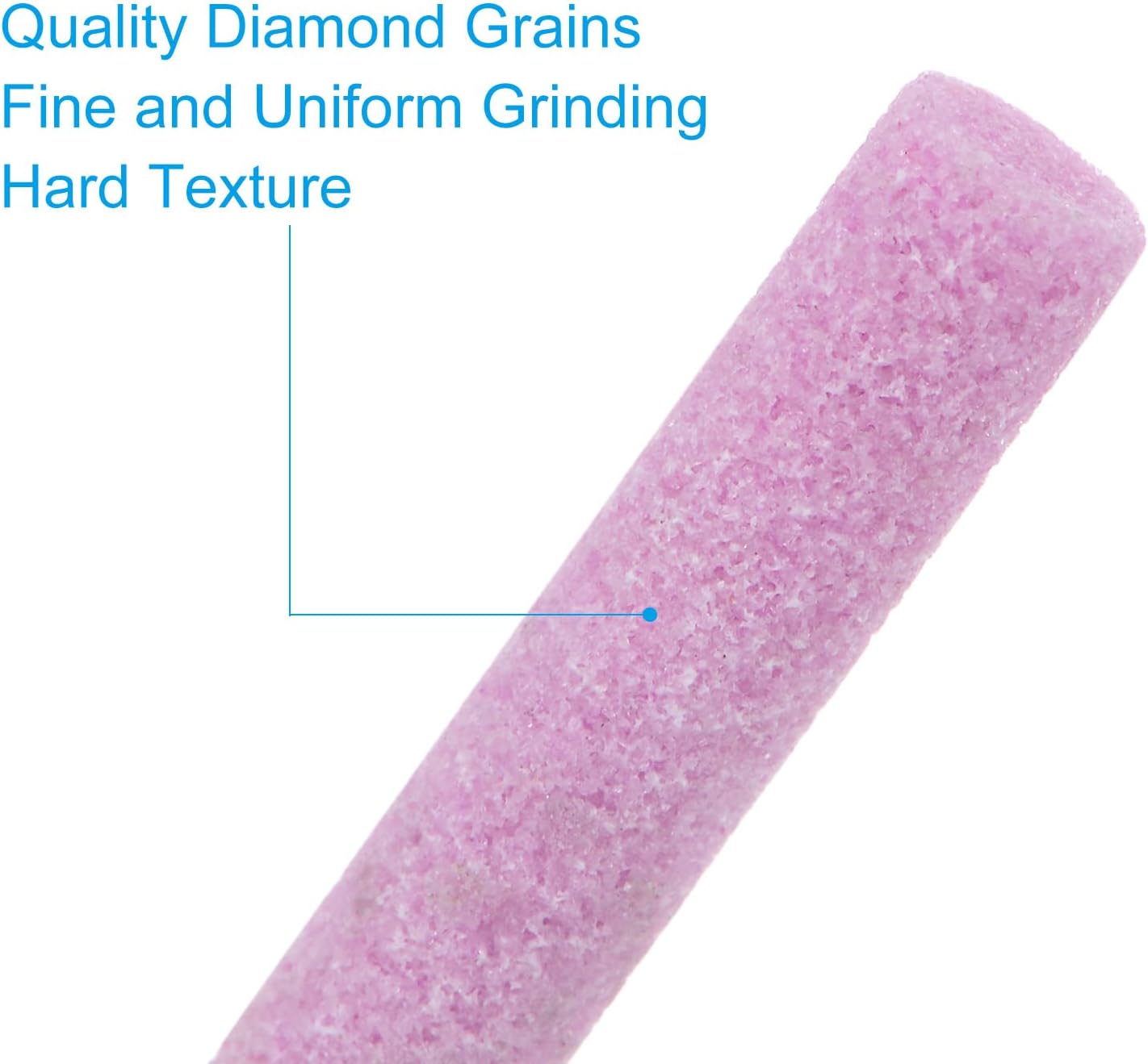 32 Pcs Diamond Chainsaw Sharpener 7/32 Inch High Hardness Sharpening Stone Polishing Chainsaw Sharpening Kit Grinding File Tool for Chain Saw Stone Jewelry Wood, Pink(5mm)