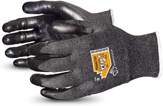 Cut Resistant Gloves 18-Gauge Nitrile Palms Touchscreen Compatible TenActiv S18TAFGFN