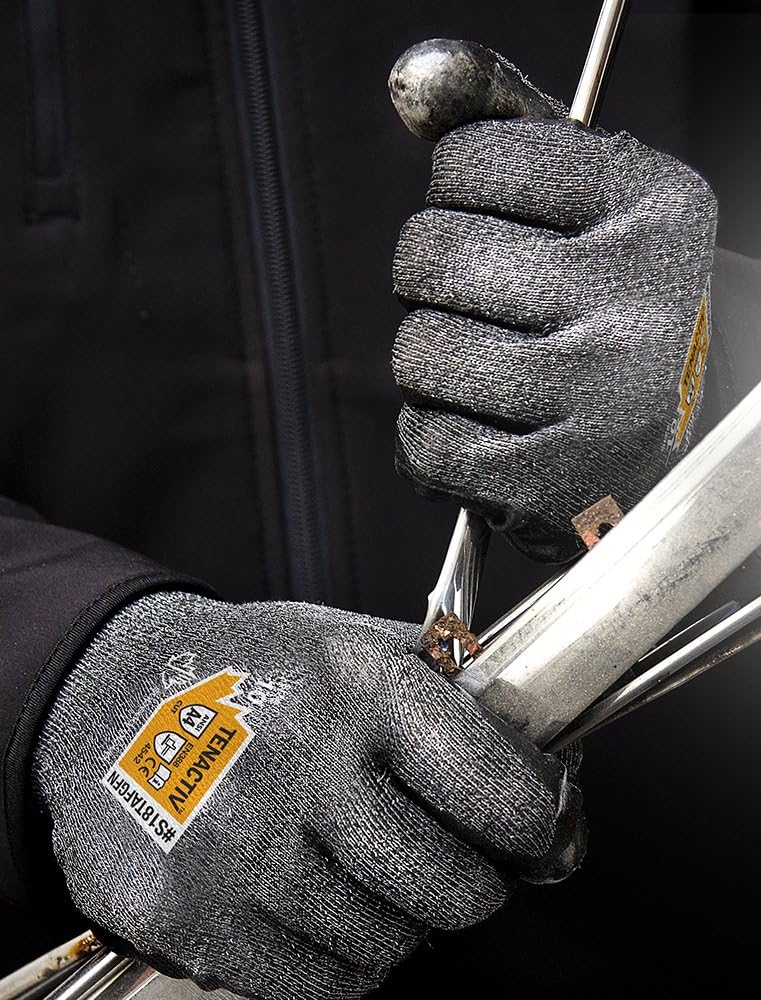 Cut Resistant Gloves 18-Gauge Nitrile Palms Touchscreen Compatible TenActiv S18TAFGFN