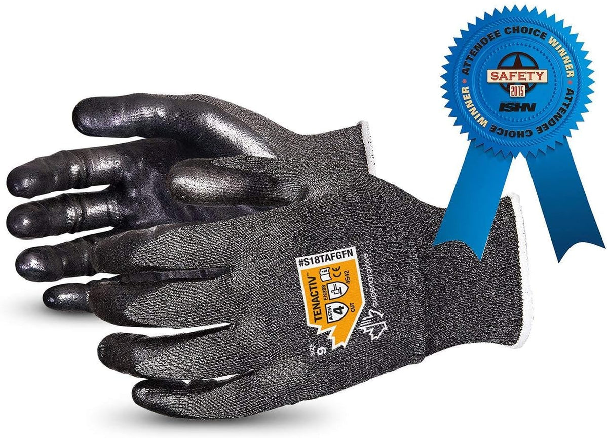 Cut Resistant Gloves 18-Gauge Nitrile Palms Touchscreen Compatible TenActiv S18TAFGFN