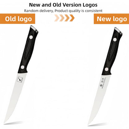 Japanese Steak Knives, Steak Knives Set of 8,Stainless Steel Serrated Steak Knife,Steak Knife with Pakkawood Ergonomic Handle,Gift for Men and Women