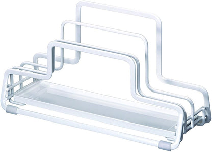 2628 N Posay W Court Cutting Board with Stand Tray, White