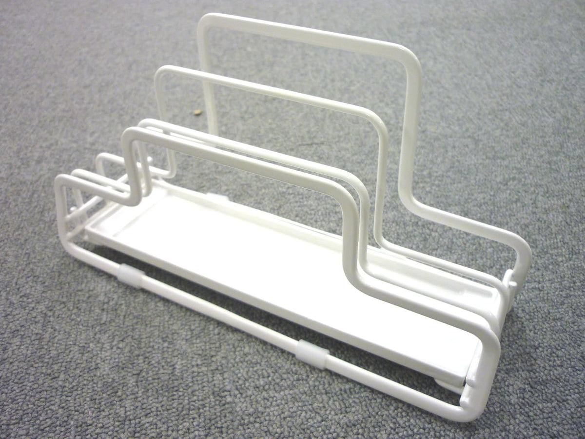 2628 N Posay W Court Cutting Board with Stand Tray, White