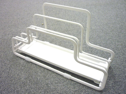2628 N Posay W Court Cutting Board with Stand Tray, White