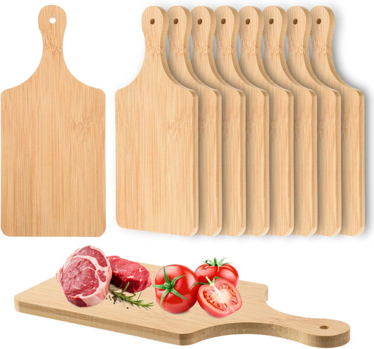 12 Pcs Thicken Bamboo Cutting Board Bulk 11x5 Inch Personalized Wood Chopping Board Customized Laser Engraving Serving Charcuterie Boards for Wedding Mother's Day Housewarming Present,0.39" Thick