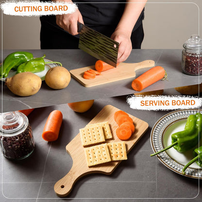 12 Pcs Thicken Bamboo Cutting Board Bulk 11x5 Inch Personalized Wood Chopping Board Customized Laser Engraving Serving Charcuterie Boards for Wedding Mother's Day Housewarming Present,0.39" Thick