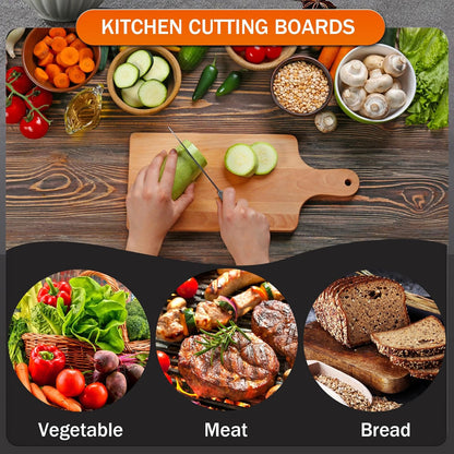 12 Pcs Thicken Bamboo Cutting Board Bulk 11x5 Inch Personalized Wood Chopping Board Customized Laser Engraving Serving Charcuterie Boards for Wedding Mother's Day Housewarming Present,0.39" Thick