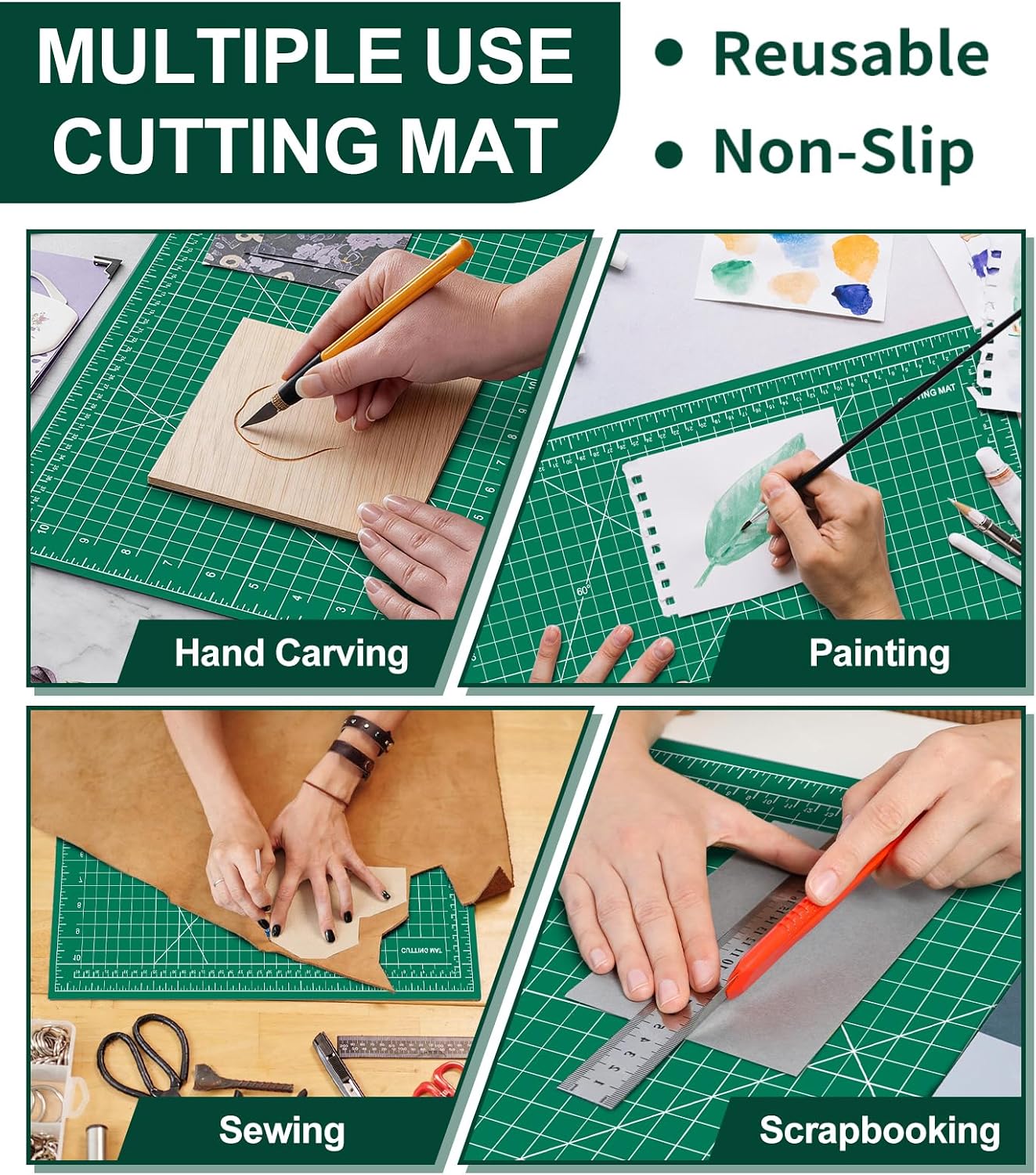 10 Pcs Self Healing Cutting Mat Bulk, 12×18 Inch Cutting Mats for Crafts | A3 Sewing Boards for Fabric Quilting DIY Scrapbooking, Precision Guides, Double-Sided 5-Ply PVC Construction (30x 45 cm)