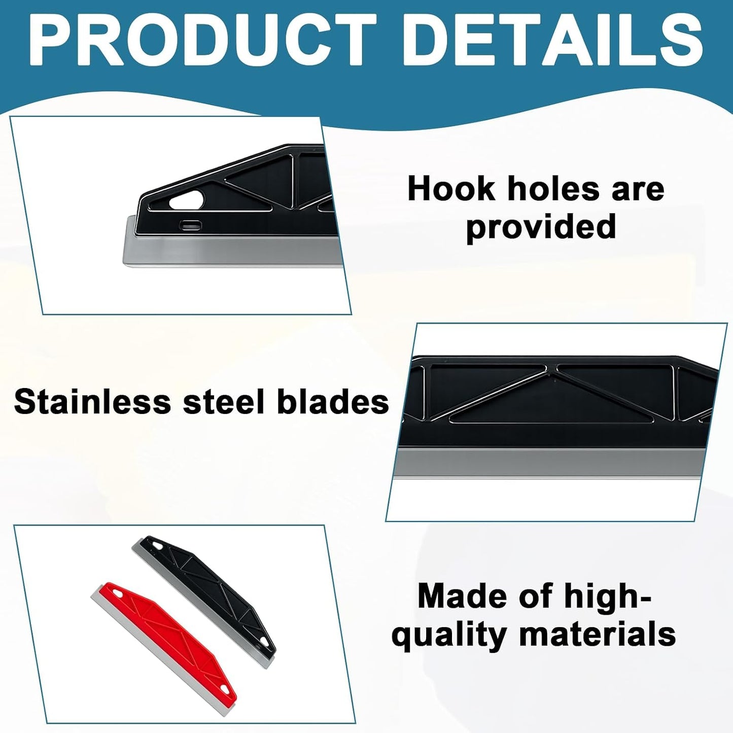 2PCS Paint Guard Shield for Trim – Red & Black Stainless Steel Scraper Knife Set for DIY and Professional Painters – Precision Paint Cutting Edge Tool, High Value