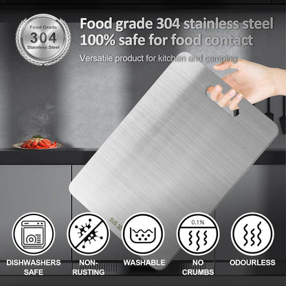 3pcs 304 Stainless Steel Cutting Board Set, Cutting Board for Kitchen