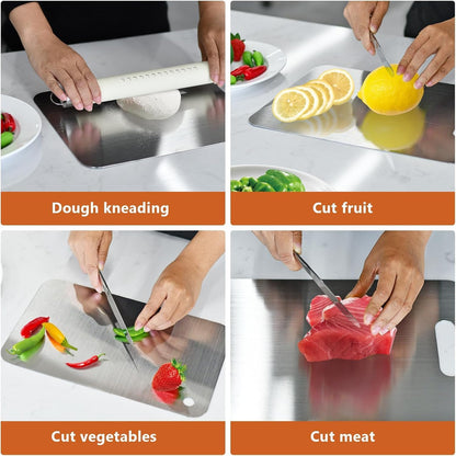 3pcs 304 Stainless Steel Cutting Board Set, Cutting Board for Kitchen
