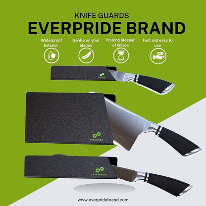 6 Inch & 8 Inch Chef Knife Guard Set (2-Piece Set) Universal Blade Edge Cover Sheaths for Chef and Kitchen Knives – Durable, BPA-Free, Felt Lined, Sturdy ABS Plastic – Knives Not Included
