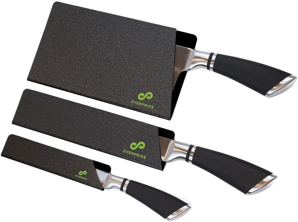 6 Inch & 8 Inch Chef Knife Guard Set (2-Piece Set) Universal Blade Edge Cover Sheaths for Chef and Kitchen Knives – Durable, BPA-Free, Felt Lined, Sturdy ABS Plastic – Knives Not Included