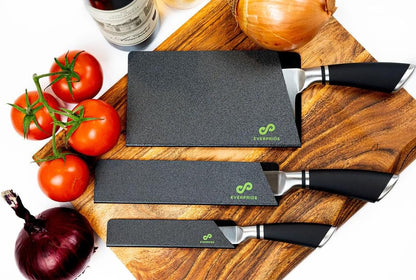 6 Inch & 8 Inch Chef Knife Guard Set (2-Piece Set) Universal Blade Edge Cover Sheaths for Chef and Kitchen Knives – Durable, BPA-Free, Felt Lined, Sturdy ABS Plastic – Knives Not Included