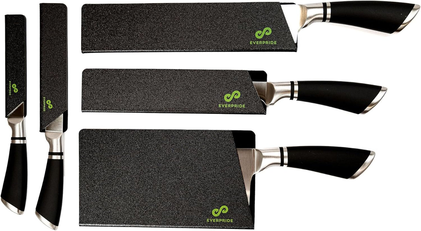 6 Inch & 8 Inch Chef Knife Guard Set (2-Piece Set) Universal Blade Edge Cover Sheaths for Chef and Kitchen Knives – Durable, BPA-Free, Felt Lined, Sturdy ABS Plastic – Knives Not Included
