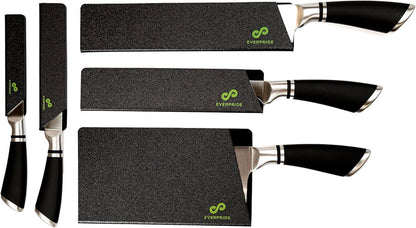 6 Inch & 8 Inch Chef Knife Guard Set (2-Piece Set) Universal Blade Edge Cover Sheaths for Chef and Kitchen Knives – Durable, BPA-Free, Felt Lined, Sturdy ABS Plastic – Knives Not Included