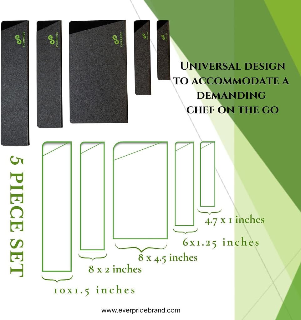 6 Inch & 8 Inch Chef Knife Guard Set (2-Piece Set) Universal Blade Edge Cover Sheaths for Chef and Kitchen Knives – Durable, BPA-Free, Felt Lined, Sturdy ABS Plastic – Knives Not Included