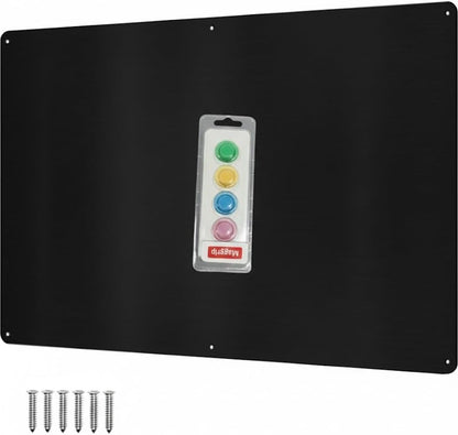 17.5inchX11.5inch Large Stainless Steel Plate for Magnets, 3M Adhesive Back, Mounting Screws, Ideal for Magnetic Shelf, Spice Holders, Colorful Magnets as a Gift. Mount Anywhere! (Silver, 1 Pack)