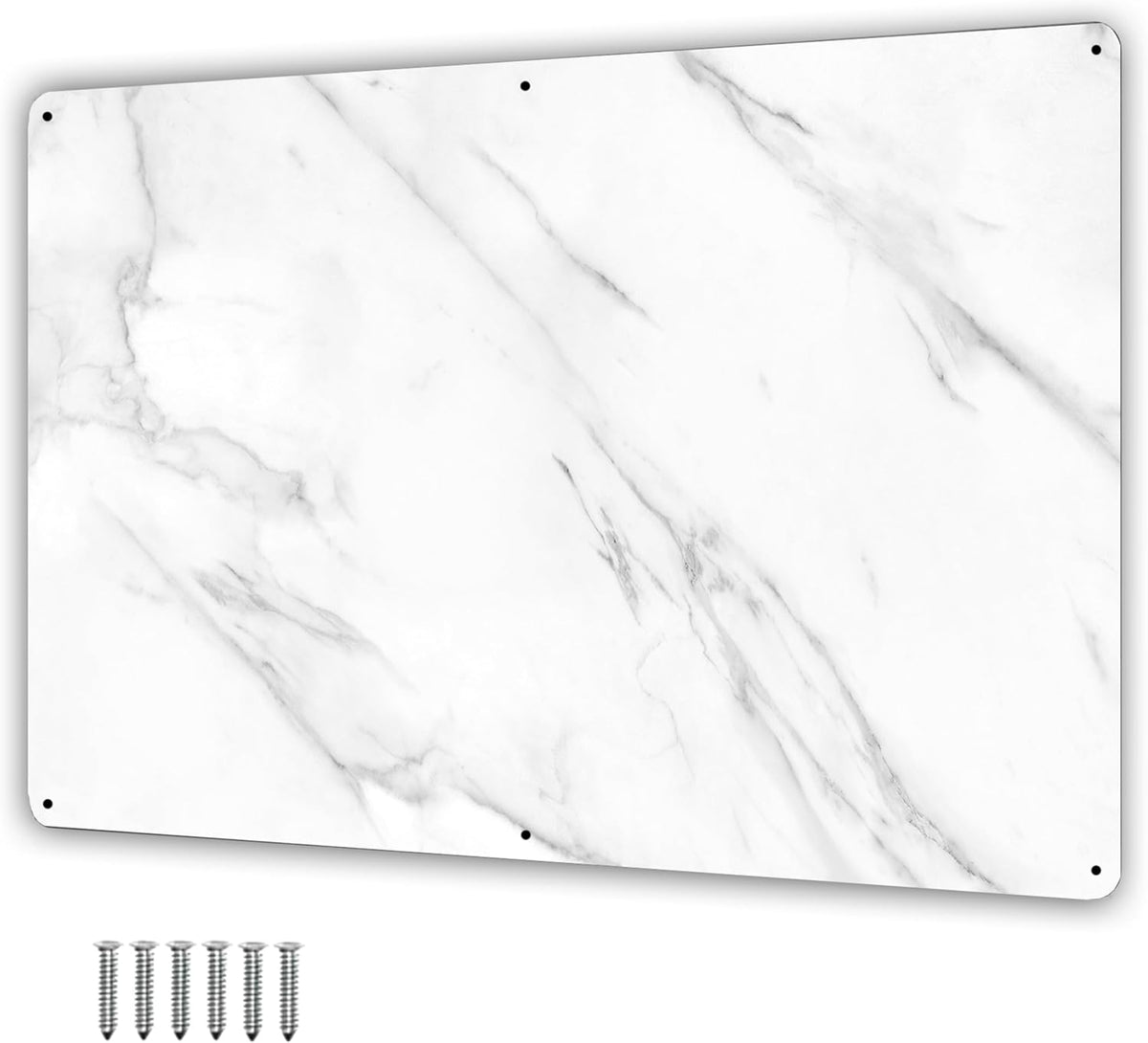 17.5inchX11.5inch Large Stainless Steel Plate for Magnets, 3M Adhesive Back, Mounting Screws, Ideal for Magnetic Shelf, Spice Holders, Colorful Magnets as a Gift. Mount Anywhere! (Silver, 1 Pack)