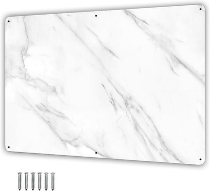 17.5inchX11.5inch Large Stainless Steel Plate for Magnets, 3M Adhesive Back, Mounting Screws, Ideal for Magnetic Shelf, Spice Holders, Colorful Magnets as a Gift. Mount Anywhere! (Silver, 1 Pack)