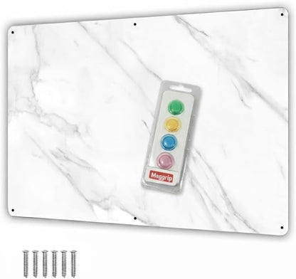 17.5inchX11.5inch Large Stainless Steel Plate for Magnets, 3M Adhesive Back, Mounting Screws, Ideal for Magnetic Shelf, Spice Holders, Colorful Magnets as a Gift. Mount Anywhere! (Silver, 1 Pack)