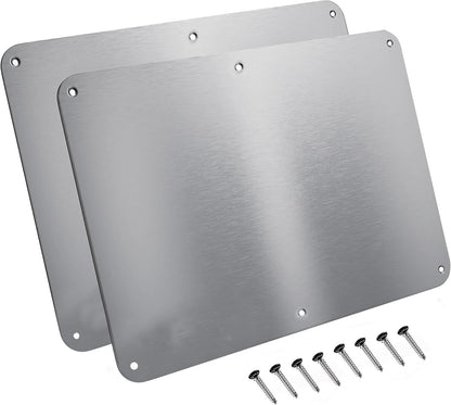 17.5inchX11.5inch Large Stainless Steel Plate for Magnets, 3M Adhesive Back, Mounting Screws, Ideal for Magnetic Shelf, Spice Holders, Colorful Magnets as a Gift. Mount Anywhere! (Silver, 1 Pack)
