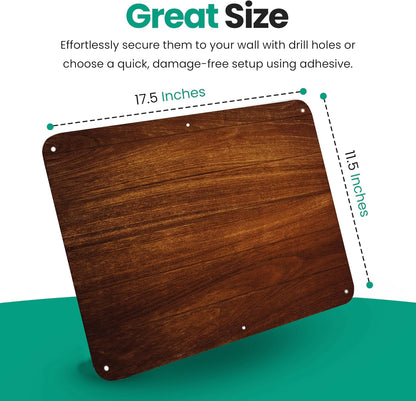 17.5inchX11.5inch Large Stainless Steel Plate for Magnets, 3M Adhesive Back, Mounting Screws, Ideal for Magnetic Shelf, Spice Holders, Colorful Magnets as a Gift. Mount Anywhere! (Silver, 1 Pack)