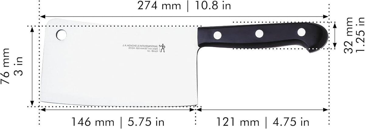 Statement Razor-Sharp 6-inch Meat Cleaver, German Engineered Knife Informed by over 100 Years of Mastery