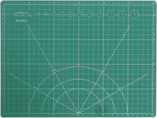Double Sided Self Healing Cutting Mat - Thick and Durable Vinyl Rotary Cutting Mat for Sewing & Scrapbook Paper Cutting Mat (09"x 12")