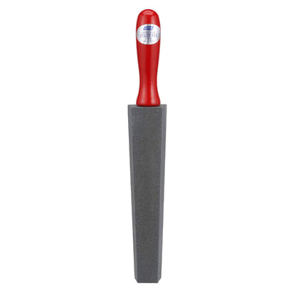 Crystolon Utility File Sharpening Stone with Wooden Handle, Premium Silicon Carbide, 14'' Overall Length, Grit Coarse. Sharpening Knife, Axe, Hatchet, Lawn Mower Blade, Spade