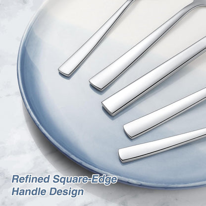 40 Piece Silverware Set, Stainless Steel Flatware Set for 8 | Heavy Duty, Mirror Polished, Include Spoons/Forks/Knives, For Home Restaurant Hotel, Dishwasher Safe