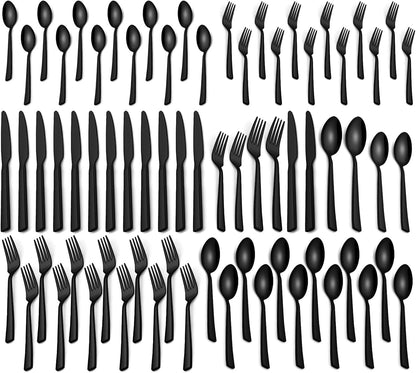 40 Piece Silverware Set, Stainless Steel Flatware Set for 8 | Heavy Duty, Mirror Polished, Include Spoons/Forks/Knives, For Home Restaurant Hotel, Dishwasher Safe