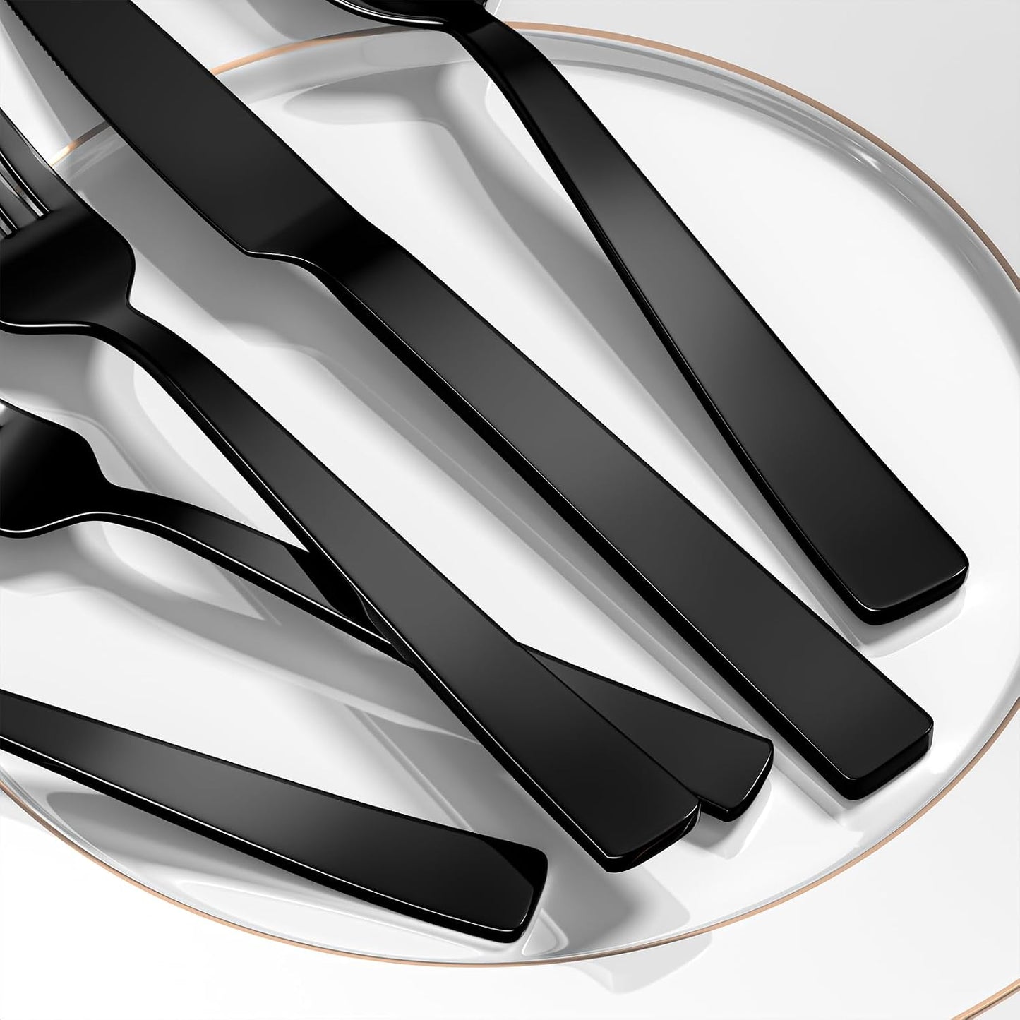 40 Piece Silverware Set, Stainless Steel Flatware Set for 8 | Heavy Duty, Mirror Polished, Include Spoons/Forks/Knives, For Home Restaurant Hotel, Dishwasher Safe