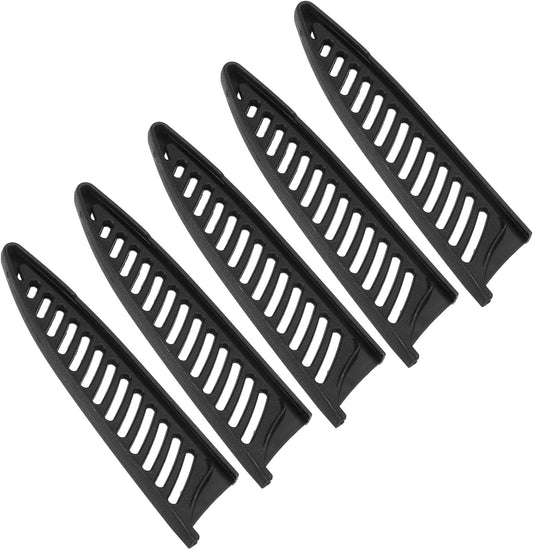 PP Safety Knife Cover Sleeves for 4" Ceramic Knife, 5 Pack Knives Edge Guard Blade Protector Universal Knife Sheath for Kitchen Chef Knife, Black