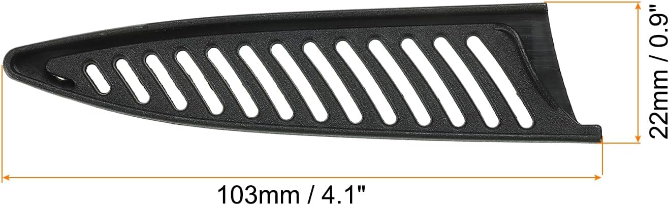 PP Safety Knife Cover Sleeves for 4" Ceramic Knife, 5 Pack Knives Edge Guard Blade Protector Universal Knife Sheath for Kitchen Chef Knife, Black
