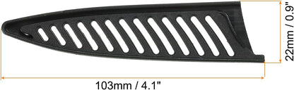 PP Safety Knife Cover Sleeves for 4" Ceramic Knife, 5 Pack Knives Edge Guard Blade Protector Universal Knife Sheath for Kitchen Chef Knife, Black