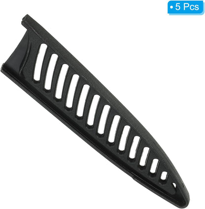 PP Safety Knife Cover Sleeves for 4" Ceramic Knife, 5 Pack Knives Edge Guard Blade Protector Universal Knife Sheath for Kitchen Chef Knife, Black