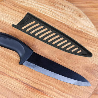 PP Safety Knife Cover Sleeves for 4" Ceramic Knife, 5 Pack Knives Edge Guard Blade Protector Universal Knife Sheath for Kitchen Chef Knife, Black