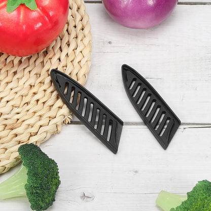 PP Safety Knife Cover Sleeves for 4" Ceramic Knife, 5 Pack Knives Edge Guard Blade Protector Universal Knife Sheath for Kitchen Chef Knife, Black