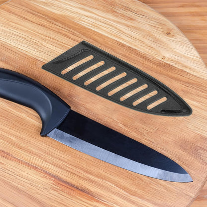PP Safety Knife Cover Sleeves for 4" Ceramic Knife, 5 Pack Knives Edge Guard Blade Protector Universal Knife Sheath for Kitchen Chef Knife, Black