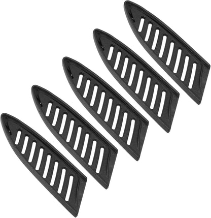 PP Safety Knife Cover Sleeves for 4" Ceramic Knife, 5 Pack Knives Edge Guard Blade Protector Universal Knife Sheath for Kitchen Chef Knife, Black