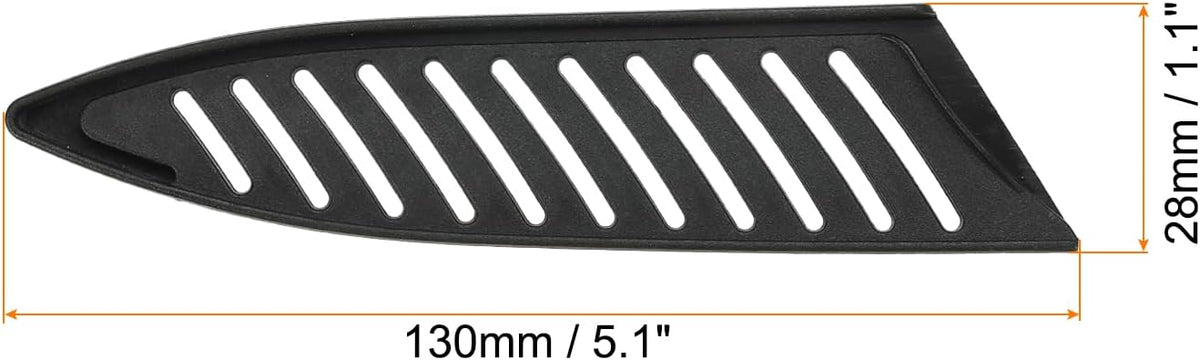 PP Safety Knife Cover Sleeves for 4" Ceramic Knife, 5 Pack Knives Edge Guard Blade Protector Universal Knife Sheath for Kitchen Chef Knife, Black