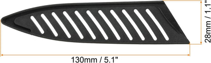 PP Safety Knife Cover Sleeves for 4" Ceramic Knife, 5 Pack Knives Edge Guard Blade Protector Universal Knife Sheath for Kitchen Chef Knife, Black