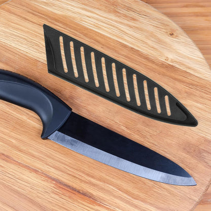 PP Safety Knife Cover Sleeves for 4" Ceramic Knife, 5 Pack Knives Edge Guard Blade Protector Universal Knife Sheath for Kitchen Chef Knife, Black