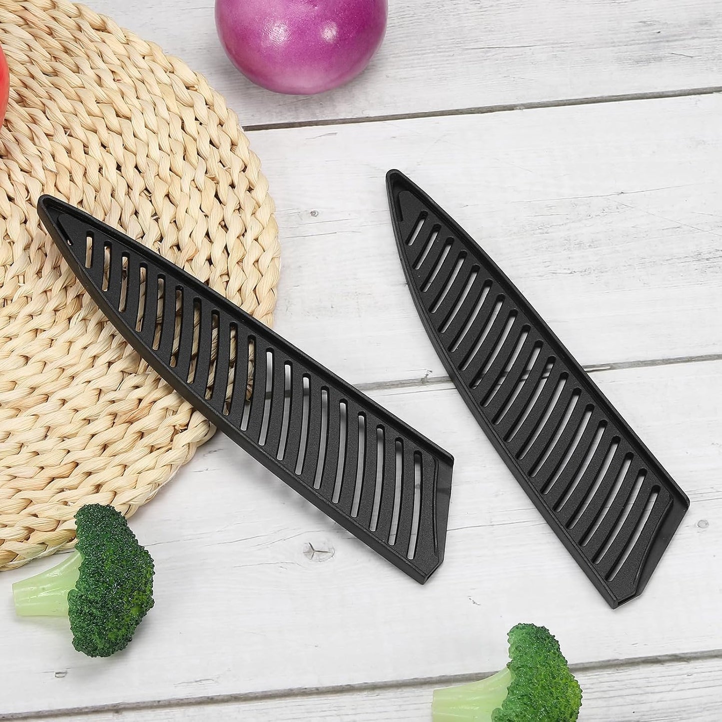 PP Safety Knife Cover Sleeves for 4" Ceramic Knife, 5 Pack Knives Edge Guard Blade Protector Universal Knife Sheath for Kitchen Chef Knife, Black