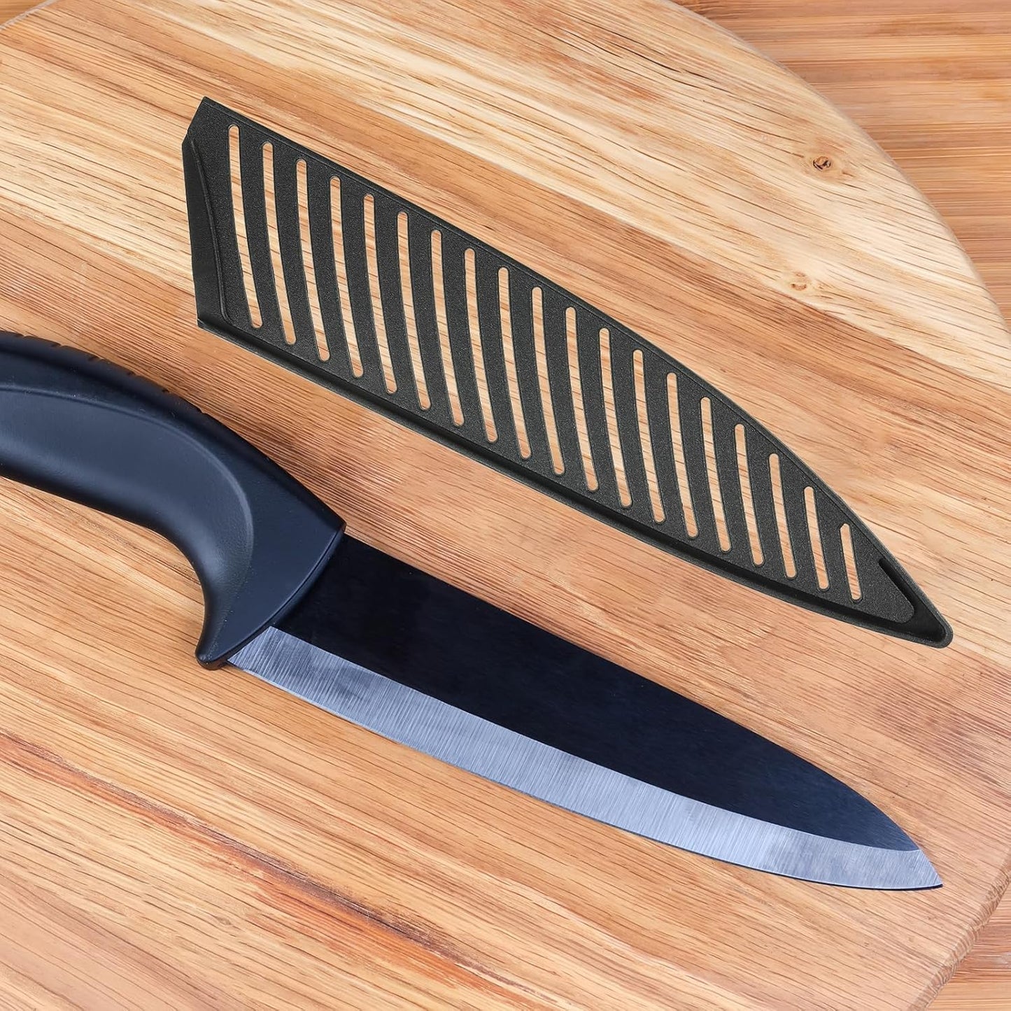 PP Safety Knife Cover Sleeves for 4" Ceramic Knife, 5 Pack Knives Edge Guard Blade Protector Universal Knife Sheath for Kitchen Chef Knife, Black