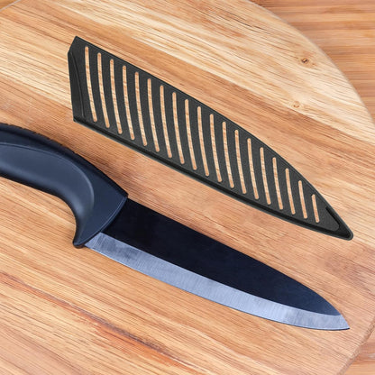 PP Safety Knife Cover Sleeves for 4" Ceramic Knife, 5 Pack Knives Edge Guard Blade Protector Universal Knife Sheath for Kitchen Chef Knife, Black
