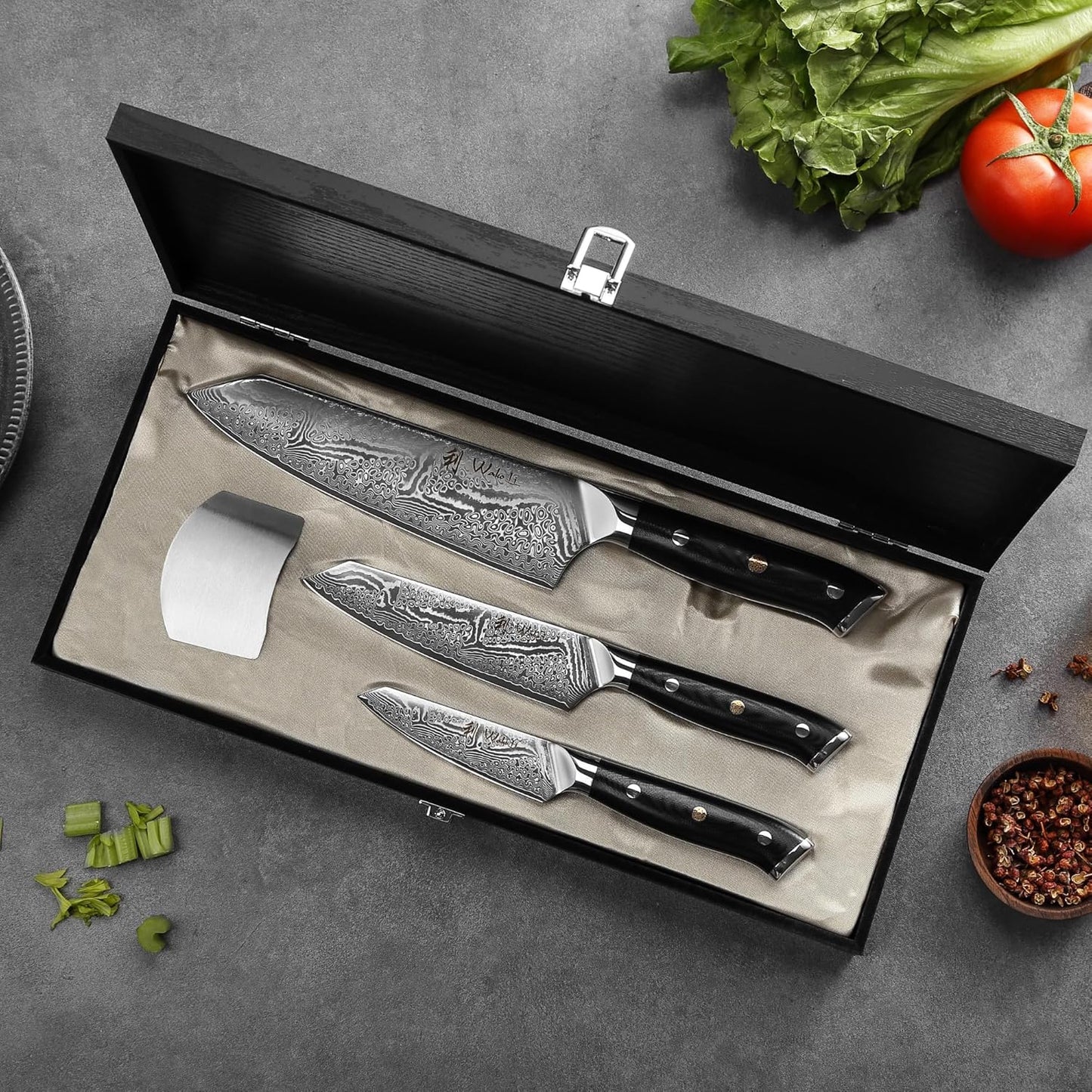 Nitoko Nakiri Knife – 6.7-Inch Professional Damascus Vegetable Knife | 67-Layer VG10 Core Steel Blade | Ergonomic G10 Handle | High-Performance Kitchen Knife in Gift Box